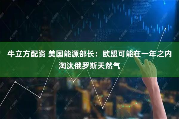 牛立方配资 美国能源部长：欧盟可能在一年之内淘汰俄罗斯天然气