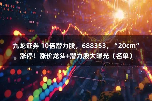 九龙证券 10倍潜力股，688353，“20cm”涨停！涨价龙头+潜力股大曝光（名单）